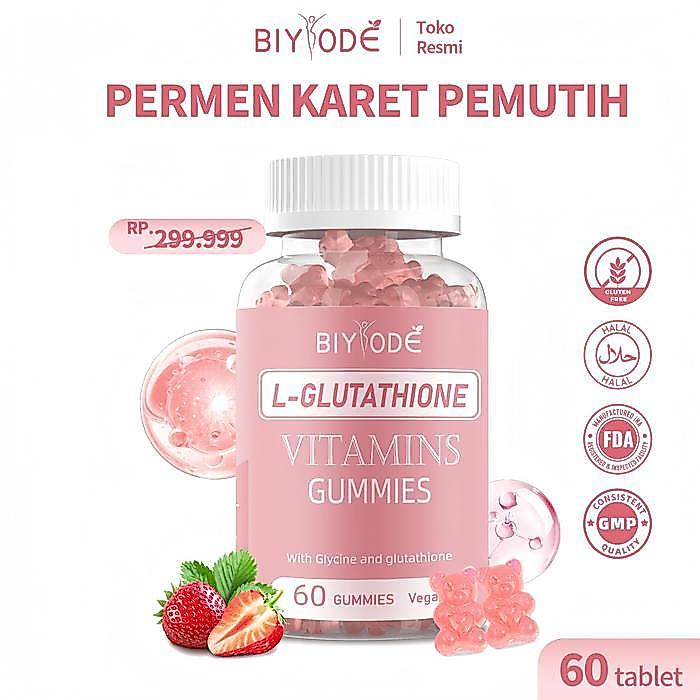 READY Terlaris BIYODE Halal FDA Plus Glutathione 24H Glutathione Gummies Beauty Glutathione