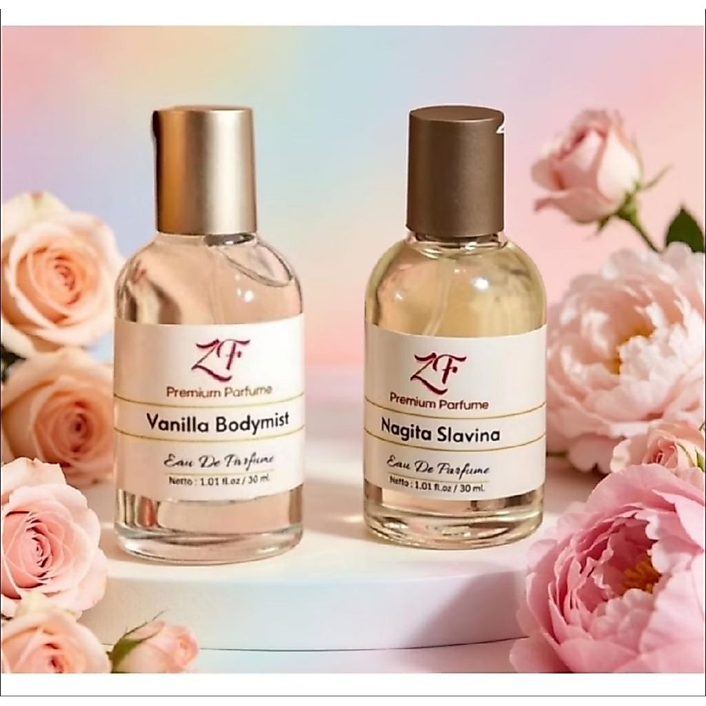 PARFUM ZF PREMIUM TERLARIS (VANILA--NAGITA SLAVINA)AROMA SEGAR DAN TAHAN LAMA