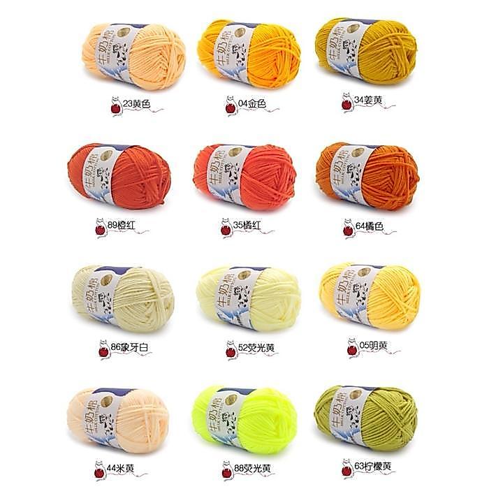 Benang Rajut Milk Cotton/Benang Katun Susu/Milk Cotton Yarn/Benang Milk Cotton
