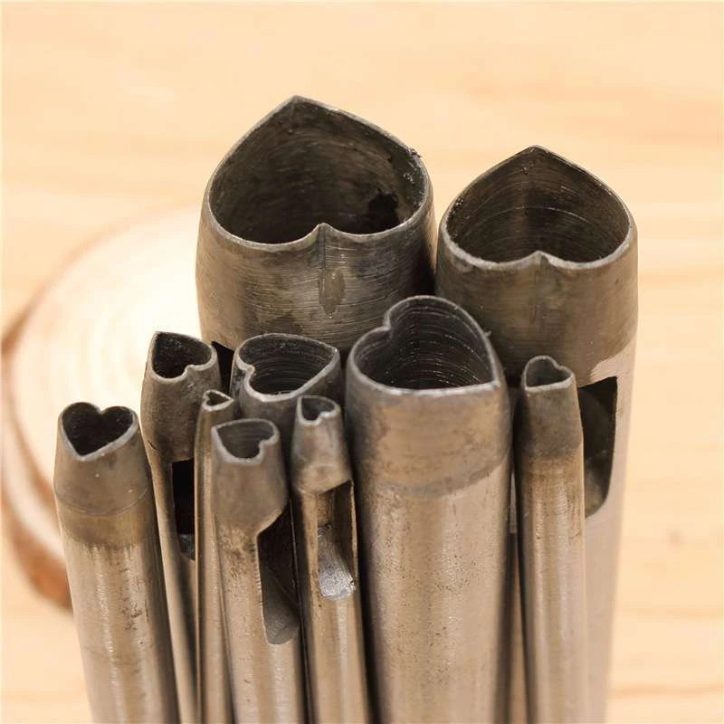 

Heart Shape Hole Puncher DIY Leather Craft Punching Tools Love Sharp Mold Leather Punch Die Cutting Tool Awl Belt Holes