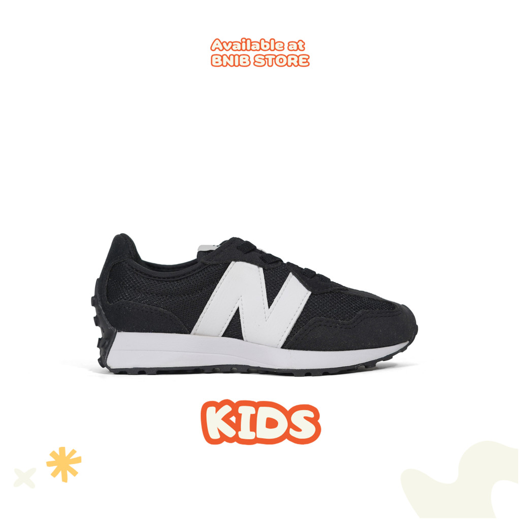 Sepatu Sneakers Anak NB Kids 327 Black White [PH327CBW] Original