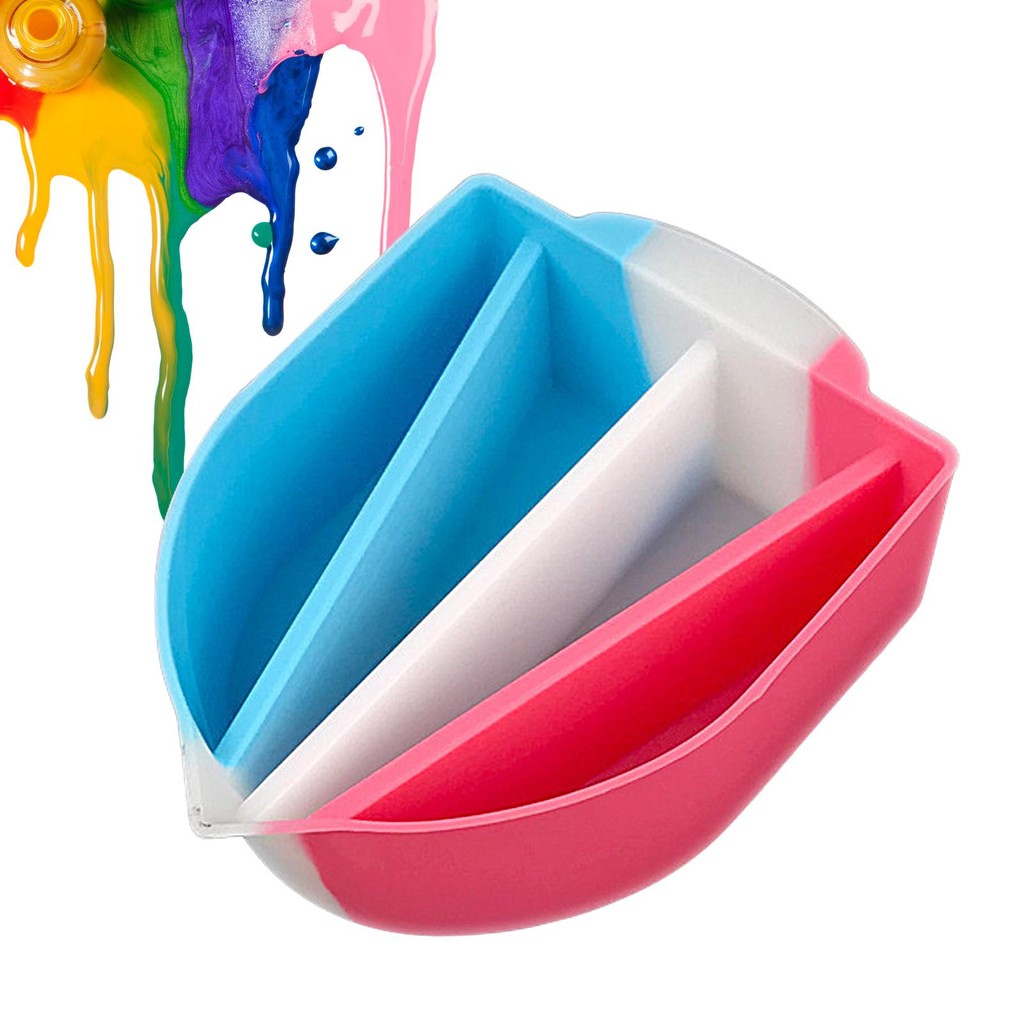 

Paint Mixing Cups Silicone Mixing Cups With 4 Channels Reusable Pour Painting Supplies For Creative Project Resin Art Casting