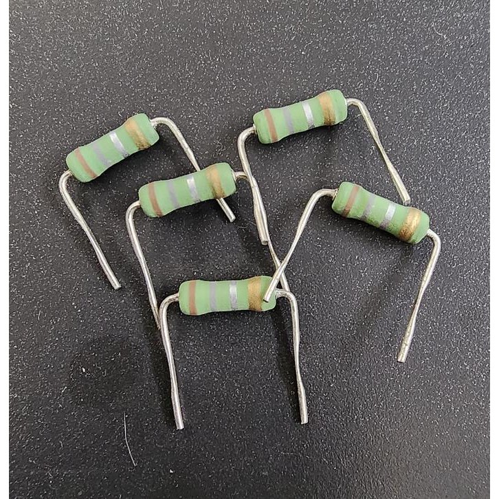 sPaRePaRt Resistor 0.18Ohm 0.18 Ohm 1Watt Coklat Abu2 Silver Emas - Hrg per 5Pcs