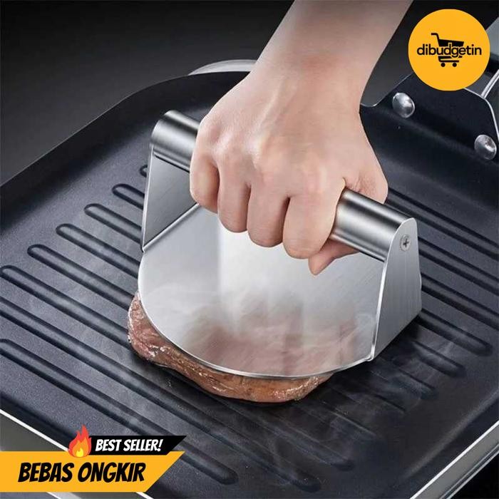 

Penekan Daging Hamburger Burger Patty Smasher Meat Press 14cm - AHOSTO AH901