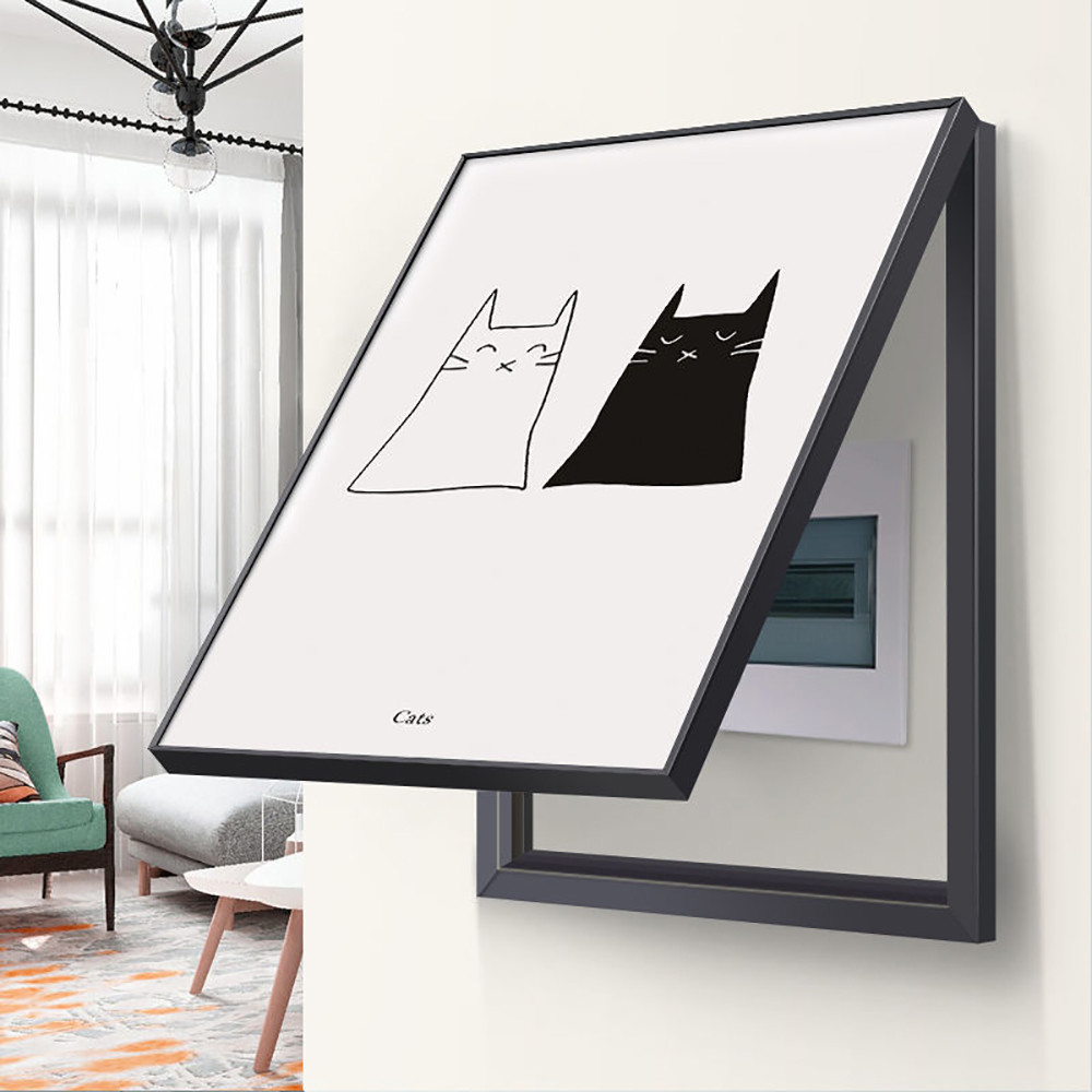 

Hand Decor Canvas Painting Poster Print Picture With Frame Electric Meter Box Wall Art Paintings Home Living Room Decor