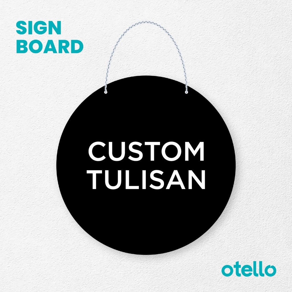 

Otello Sign Custom Tulisan Signage Board Acrylic Papan Gantung Label Akrilik Rantai Petunjuk Toko Modern Minimalist Kafe Restoran Kantor Gedung Cafe