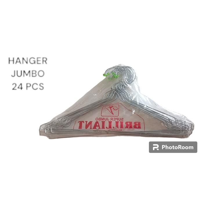 

24 PCS Hanger Baju / Kawat Hanger / Hanger Stainless SUPER JUMBO TEBAL,JUMBO,DEWASA,DAN ANAK 24 pcs Kitchenware - superjumbo 24 pcs
