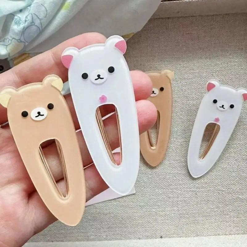 

Kawaii Cartoon Rilakkuma Hairpin Japanese Anime Drop Duckbill Clip Cute Versatile Bangs Decoration Student Hair Accessories Gift