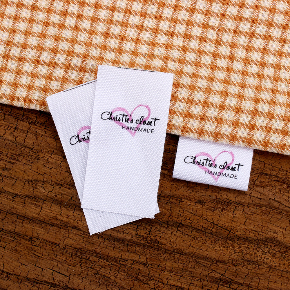 

Custom Sewing Label, Clothing Labels, Fabric Tags, Logo or Text, Cotton Ribbon, Custom Design, MD3038
