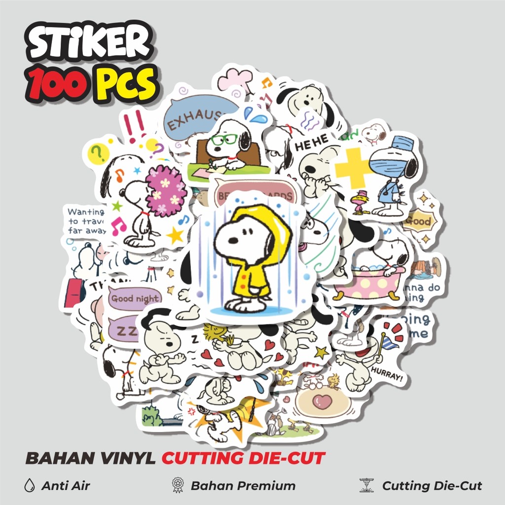 

Terbaru! 50 pcs Stiker Kartun Snoopy V44 Dekorasi Lucu Kreatif untuk Notebook, Skateboard, HP