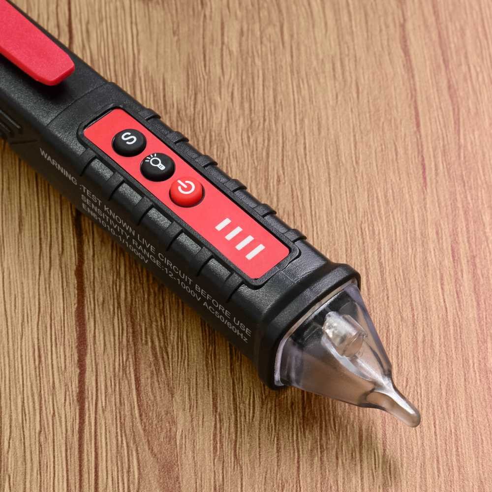 Tespen Tester Non Contact AC Voltage Alert Detector 12-1000V - VD802