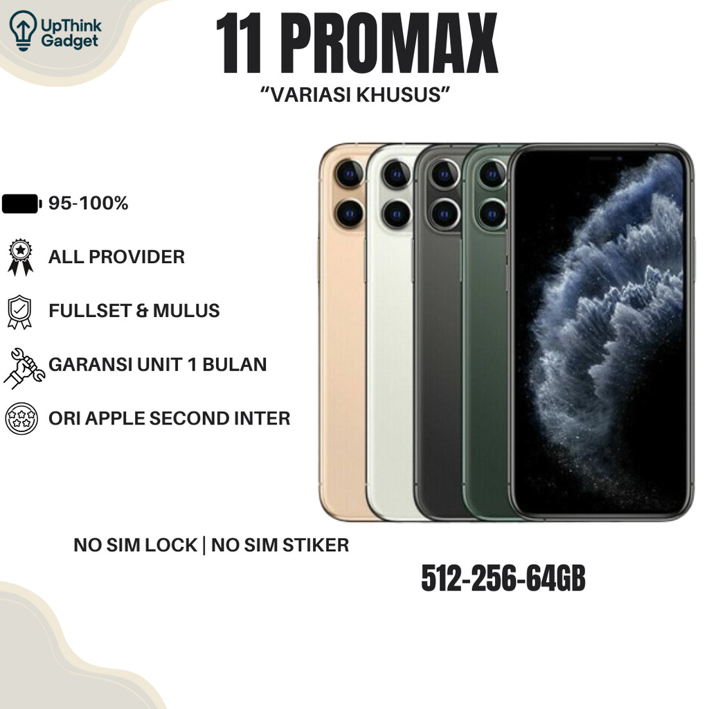 iphone mulus 11 promax second bisa live & game minus 512gb 256gb 64gb original fullset ip pm pro max