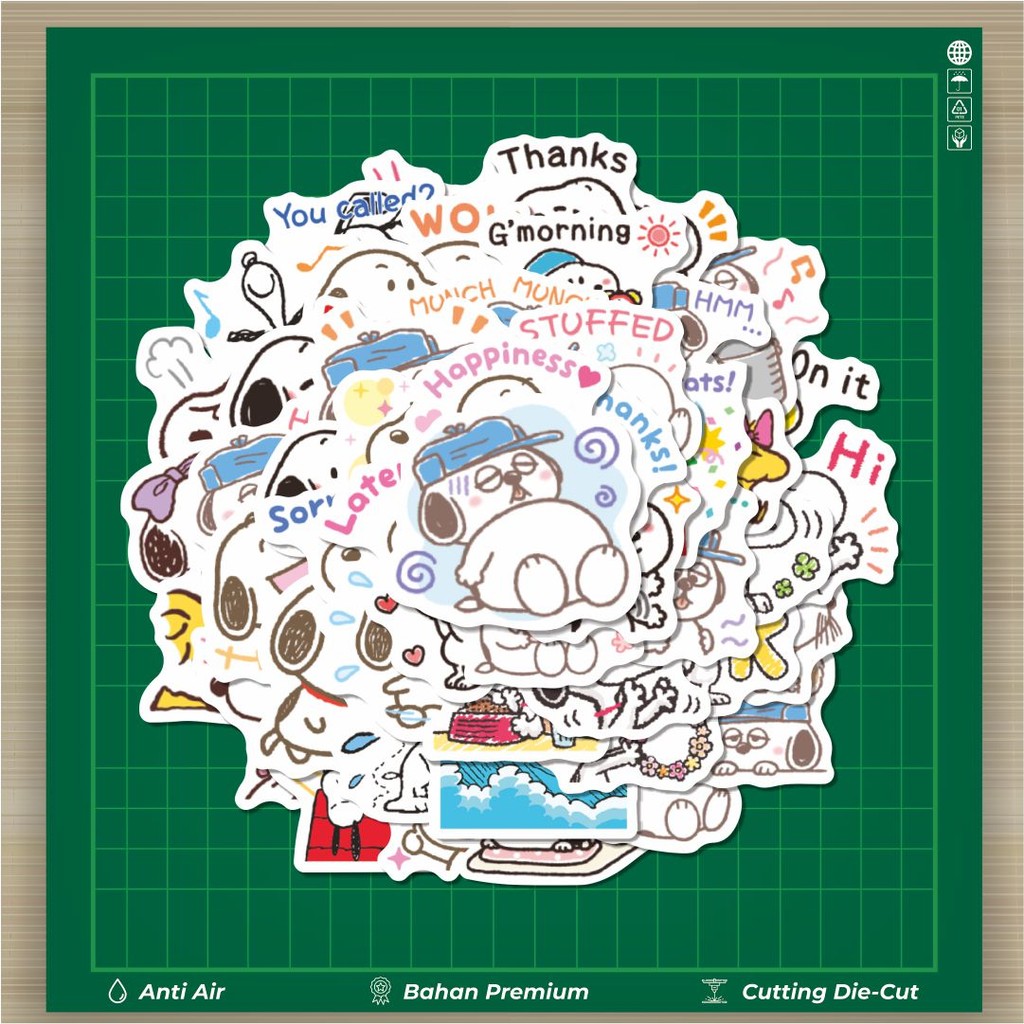

HOT 50 PCS STIKER Stiker Kartun Snoopy V18 Stiker Fashion Cars Decal Dingin Kartu Album Custom Vinyl Anti Air- Sticker Aesthetic Buku Journal Koper Casing HP Tablet Laptop Helm Motor Botol Minum