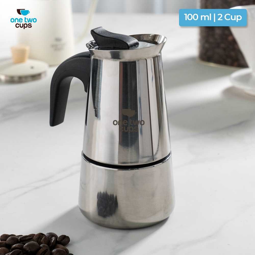 COD Alat Teko  Moka Pot Pembuat Kopi Coffee Espresso Bubuk Maker Dengan Filter Tanpa Ampas Manual Ba