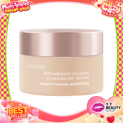 Wardah Plump & Firm Recombinant Collagen + 2% Argireline Peptide Gel Moisturizer 30g TnT Beauty Shop