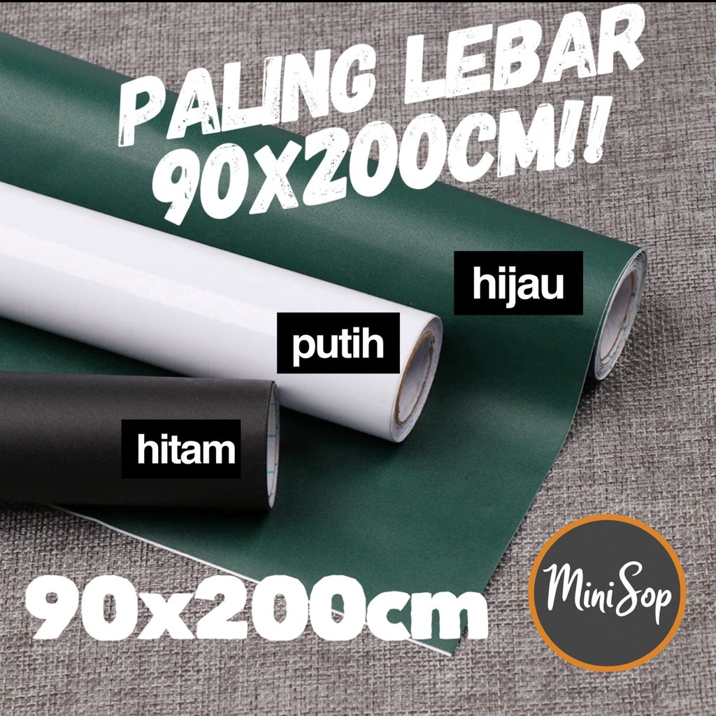 

New Stiker Papan tulis Whiteboard Blackboard Spidol Kapur tempel hitam putih hijau 60 x 200 CM - 90 X 200 CMPremium