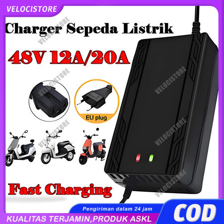 Charger Sepeda Listrik 48V 12AH Universal Charger Scooter Elektrik Charger Motor Listrik Baterai Sel