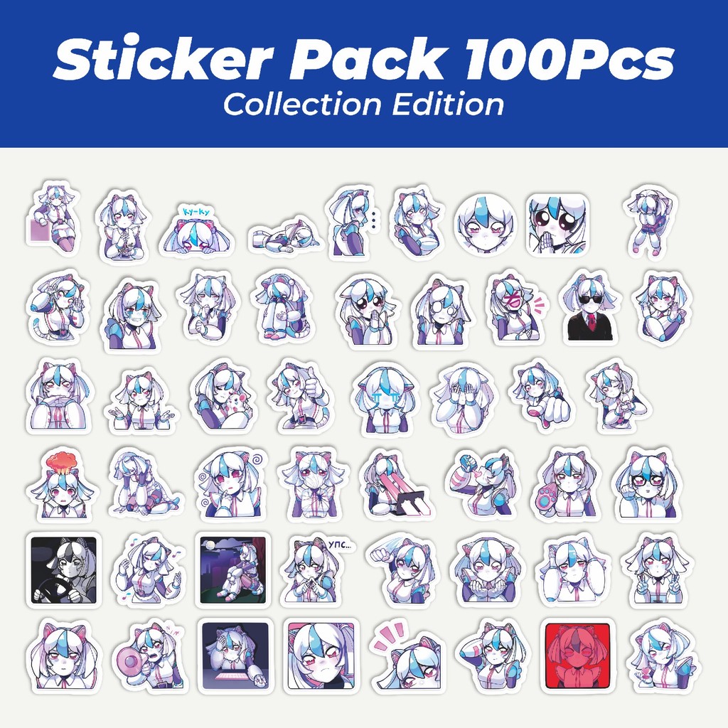 

Hot Funny Character Krita The Robochi Lucu Anti Air Stikers Berperekat Waterproof Sticker Decal Buat Motor Helm Buku Journal Koper Casing HP Laptop Botol Minum