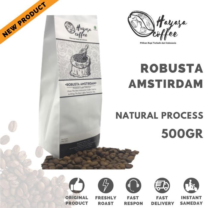 

PROMO 500Gr - Kopi Hayasa Amstirdam Dampit Malang Robusta - 500, BIJI