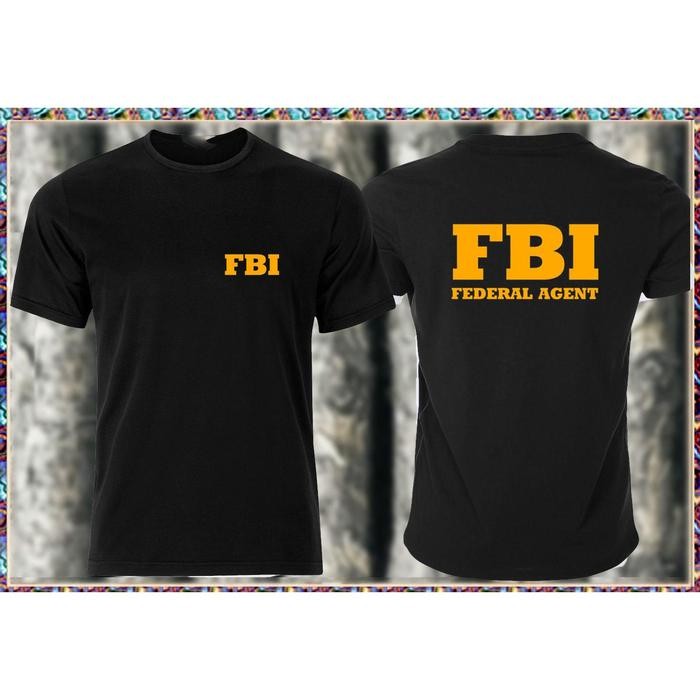 (COD) FBI T-SHIRT   Shirt  Hip Hop  Men T Shirt Men Short Sleeve Cotton Tshirt Tees - black, S