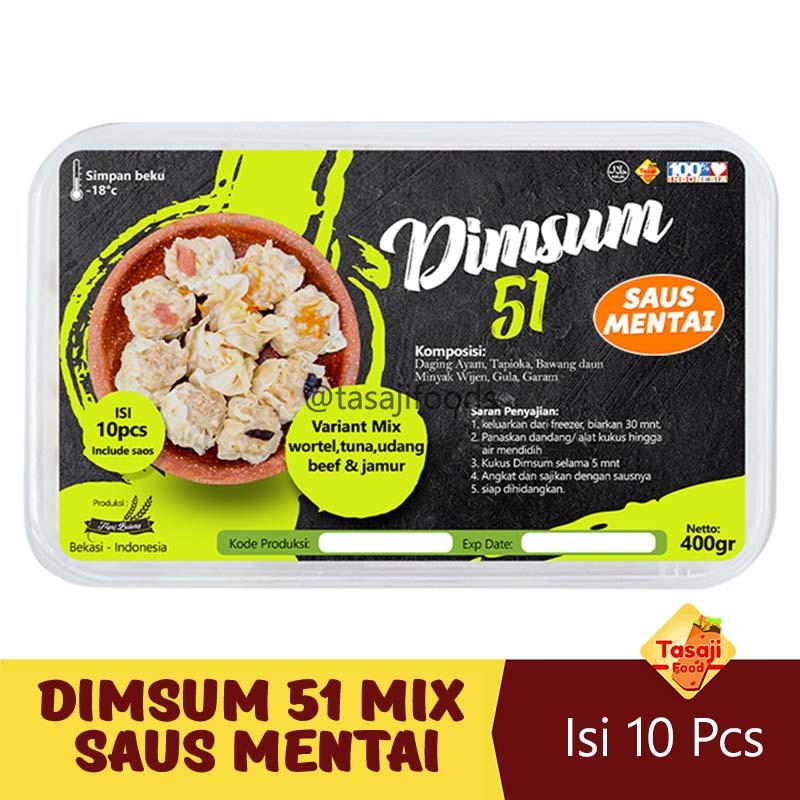 

Dimsum 51 Mix Saus Mentai Isi 10 Pcs Frozen