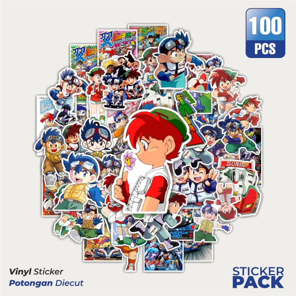 

MURAH 100 PCS Stiker Kartun Bakusou Kyoudai Let's & Go Waterproof Aesthetic- Untuk Laptop, Motor, dan Helm - Paper Stationery Pack