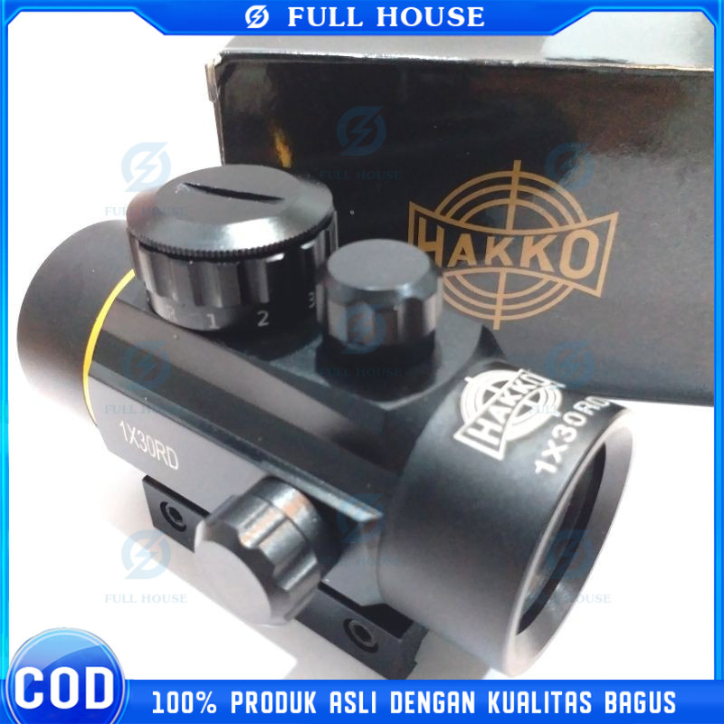 Full House Termurah Teropong Teleskop Hakko 1x40 Red dot Dan 1x40 Reddot Titik Merah Dan Hijau