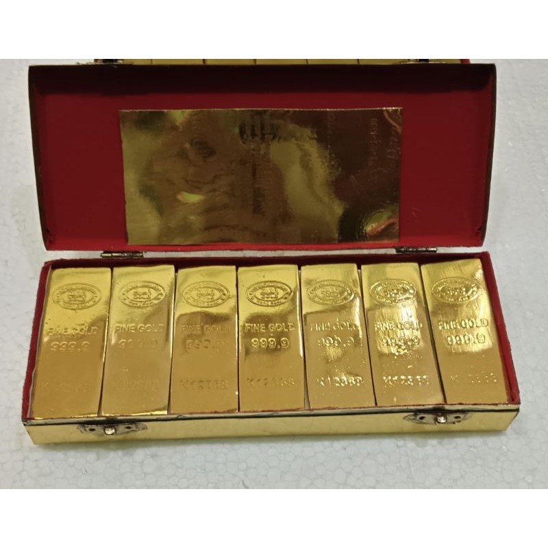 063 barang antik kuningan sari fine gold credit suisse  hongkong satu box isi 21 batang tidak nemper