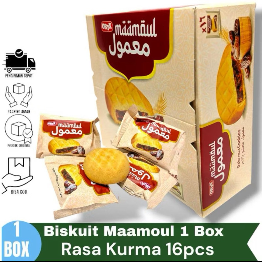 

Maamoul Biskuit Kurma 1 Box isi 16