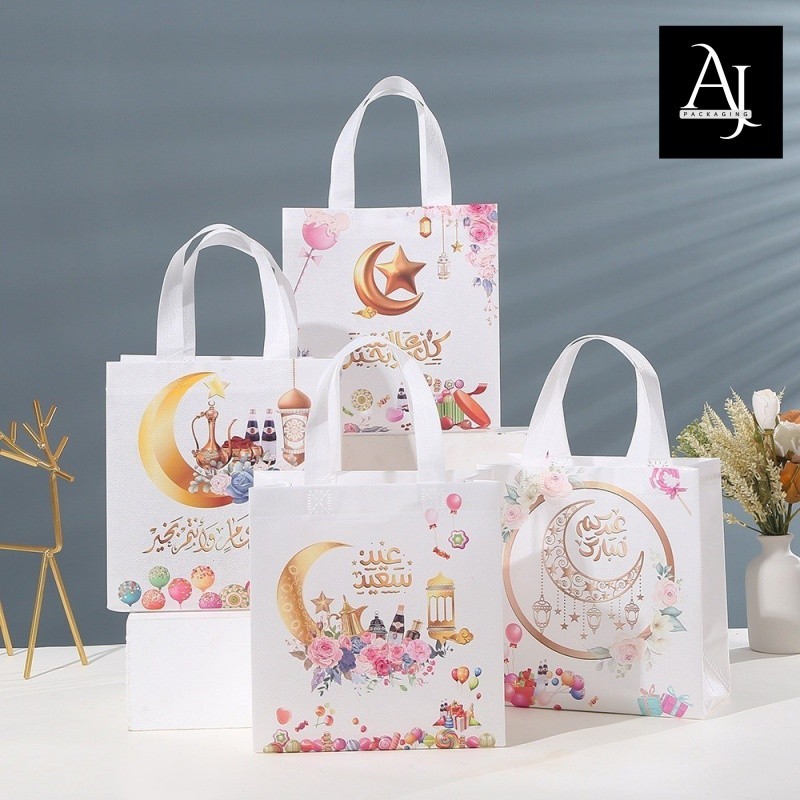 

Satuan- Tas Lebaran Idul Fitri Ramadhan laminating anti air/ non woven- Gift bag non goodiebag souvenir Lebaran