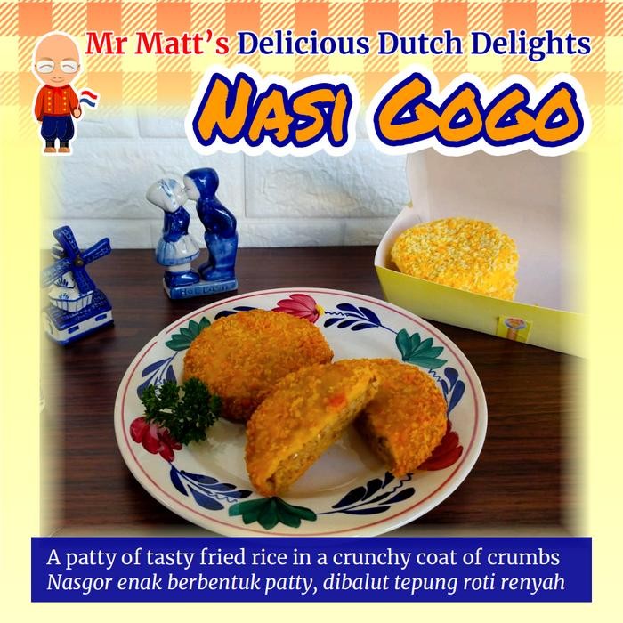 

Nasi Go-Go (nasischijf breaded rice patty nasgor goreng)