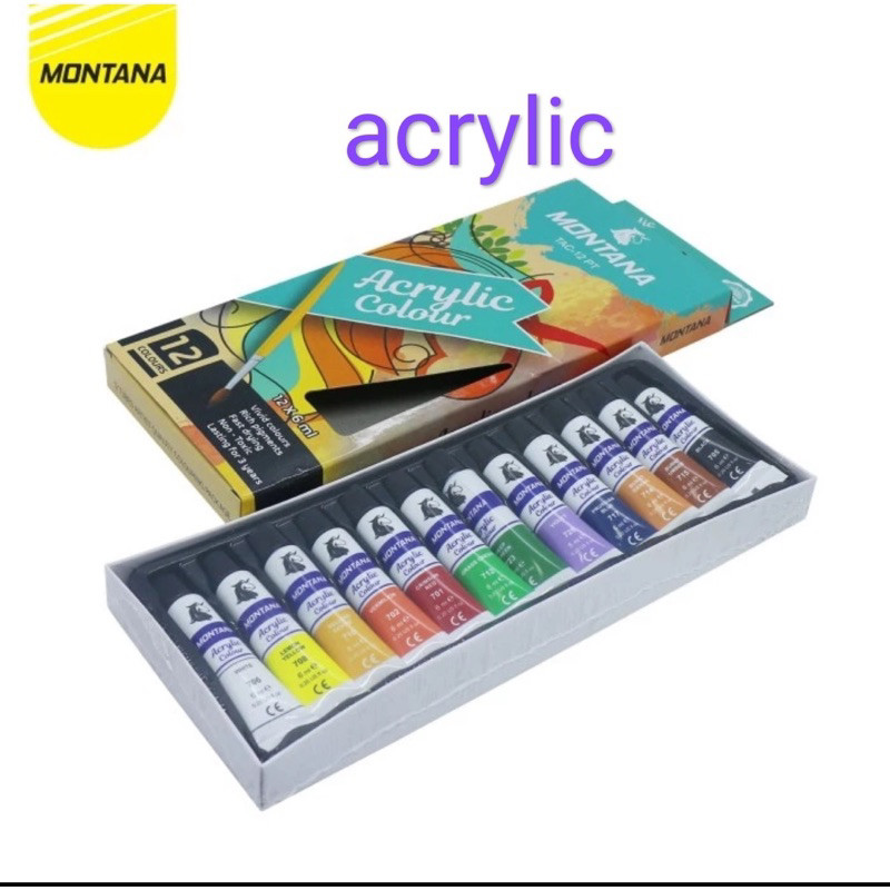 

Cat Acrylic 12 Warna 6ML Montana - Cat akrilik