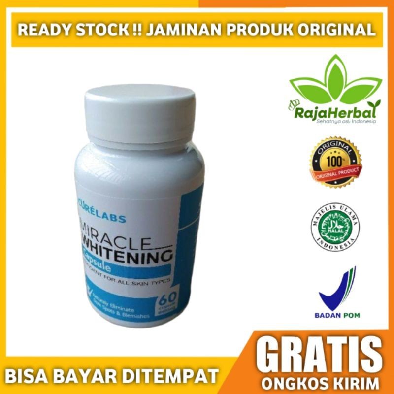 100% ASLI Curelabs Miracle Whitening Capsule Kapsul Pemutih Badan / Kulit / Tubuh Alami