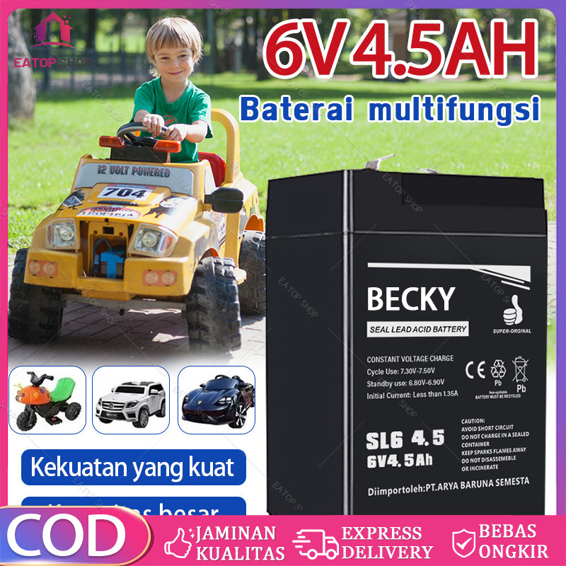 Baterai Aki Kering  6V 4,5Ah +level Baterai / 6v 12ah Baterai UPS Battery Lampu Emergency/Aki Kering