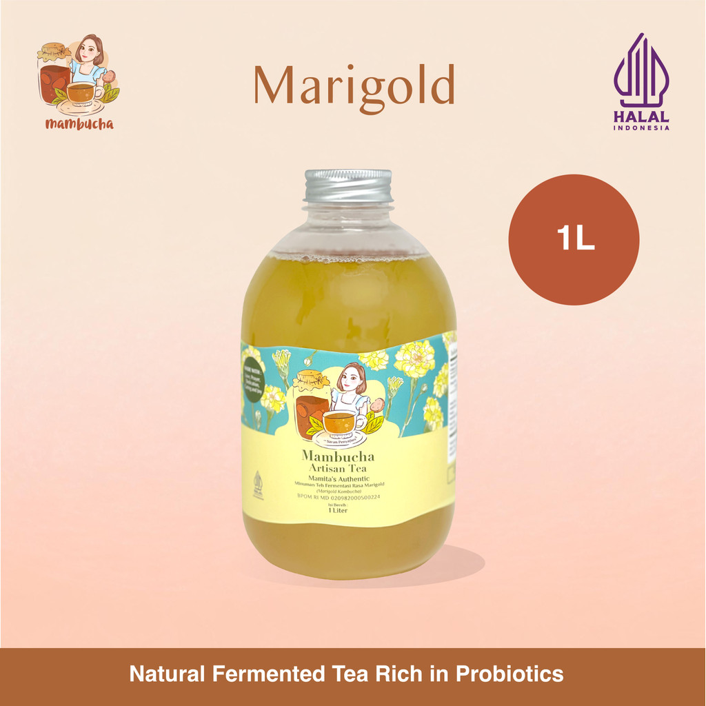 

Kombucha Teh Fermentasi Marigold Mambucha 1 Liter