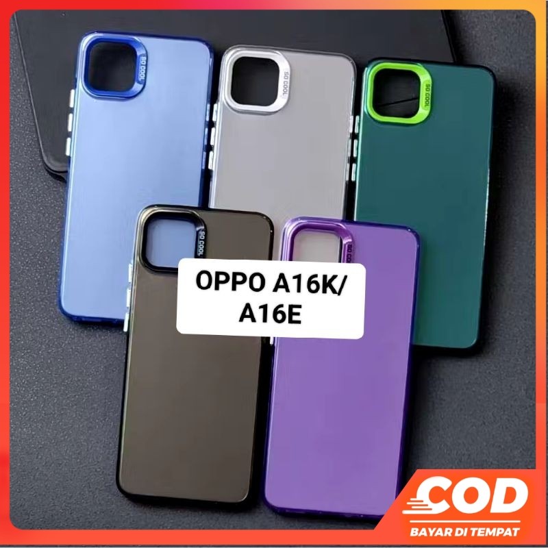SOFTCASE IMD OPPO A16K/A16E CASE IMD HYBRID PLATE HOLOGRAM HARDCASE - NA