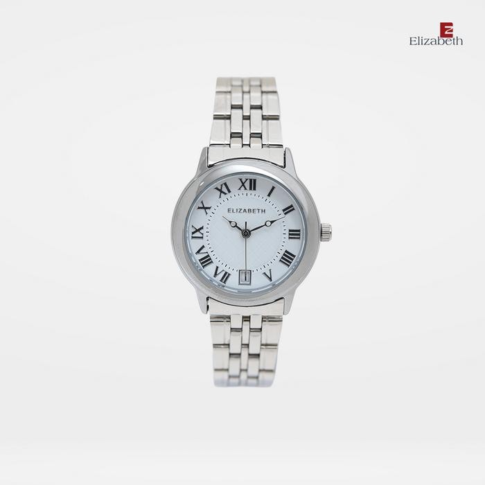 ORIGINAL Jam Tangan Wanita - Elizabeth | Chain Strap 2201-0920 - Silver
