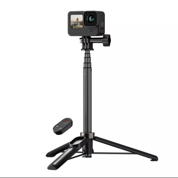 Telesin TE-RCSS-001 Bluetooth Remote Control Camera Selfie Stick Tripod Vlog HP Monopod Tongsis Kame