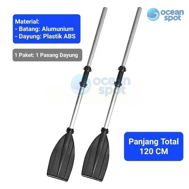 Dayung Perahu Karet Alumunium-ABS UKURAN KECIL ( ocean spot )