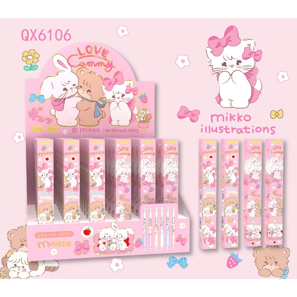 

{Mikko} Pen Gel Blind Box Lucu Imut Premium Karakter Mikko No. QX-6106 by Kakabicam