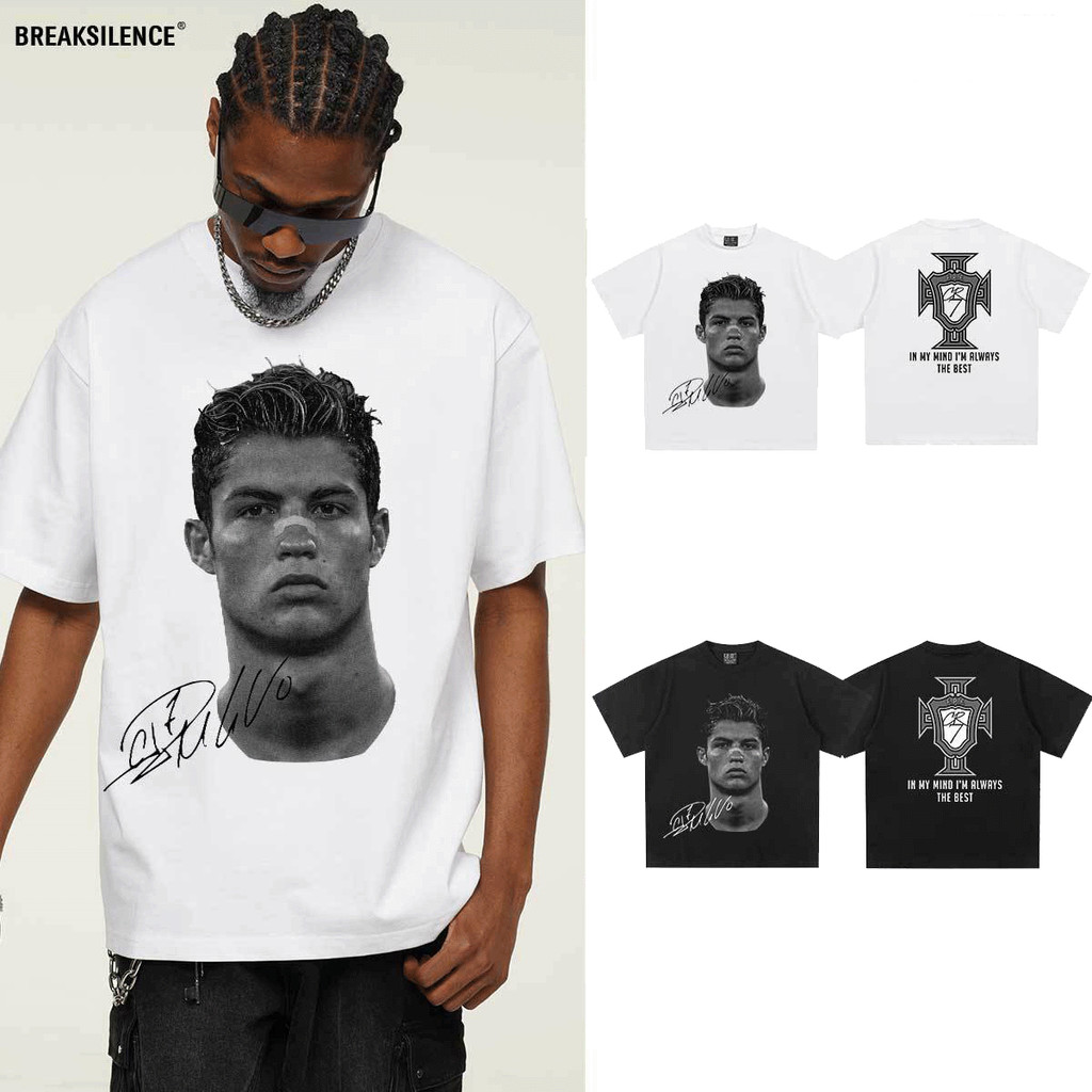 Tshirt Vivammo White Tee CRISTIANO RONALDO CR7 , ICONIC OF FOOTBALL