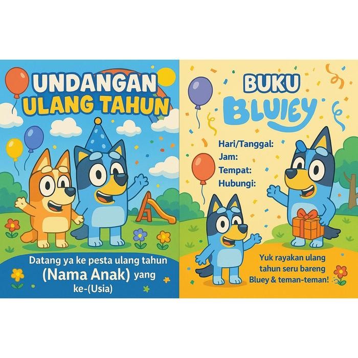 

DpinxAaTivityUndangan Ulang Tahun Anak Karakter [ BLUEY ] Lucu – Bisa Custom Nama & Tema - A6