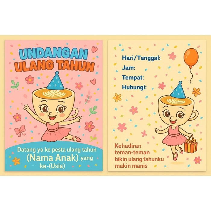 

DpinxAaTivityUndangan Ulang Tahun Anak Karakter [ BALLERINA CAPPUCINA ] Lucu – Bisa Custom Nama & Tema - A6