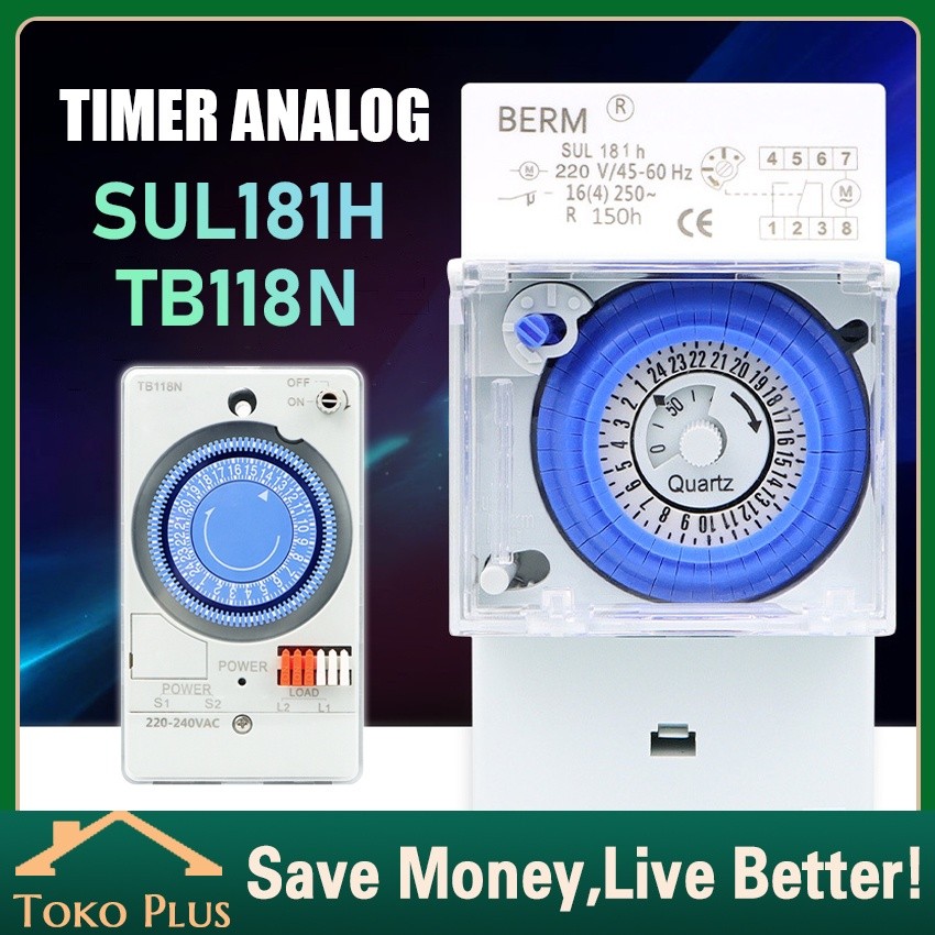 Time Switch Timer TB 118 N Timer Analog 24 Jam - Timer Theben Sul181H Switch Analog