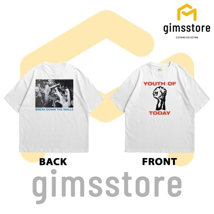 HOT Gimsstore T-Shirt Pria Premium Poliester  24s Printing DTF - Youth Of Today - Street Wear - Kaos