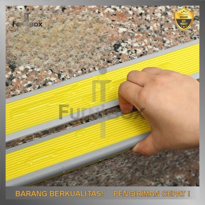 

Lakban Stiker Lantai List Tangga Anti Slip Licin Selip Tape Sticker Lis Tangga Protector type L - Kuning