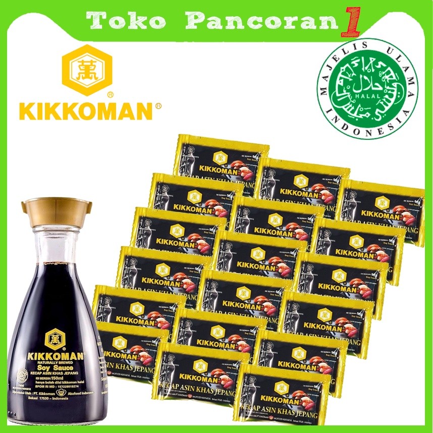 

Kikkoman Soy Sauce Sachet Shoyu Kecap Asin Jepang Halal