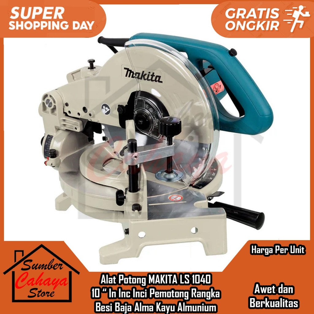 Makita LS1040 Almunium Almanium  LS 1040 Mesin Potong Alumunium Compound Miter Saw 10″ Alat Potong A