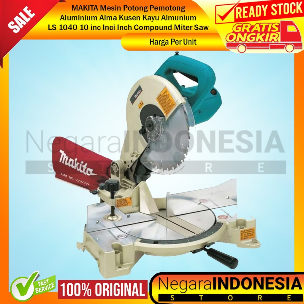 Makita LS1040 10″ in inci inc incih Bangunan Bahan Miter Saw Alat Almunium Almanium  LS 1040 Mesin P