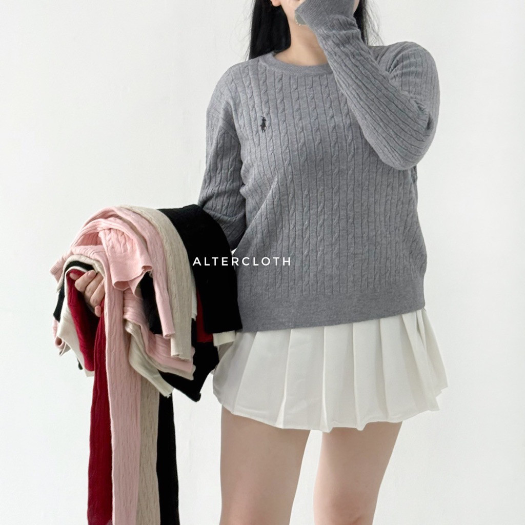 LEMUSHOP alter.cloth - RIMMO TOP | Atasan Wanita Lengan Panjang Kaos Premium Knit Rajut Import Motif